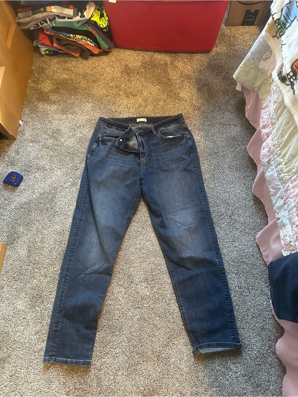 Maurices Women's Dark Blue Straight-Leg Jeans